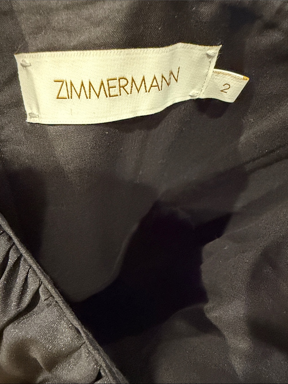 🔥CLEARANCE🔥 NWOT Zimmermann Black Tiered Spaghetti Dress, Size AU 2 = M - Picture 10 of 12